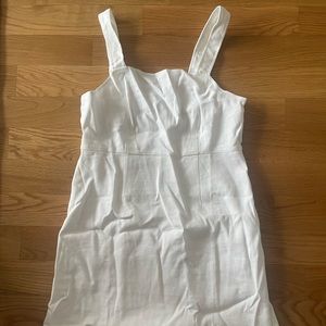 J crew linen square neck dress